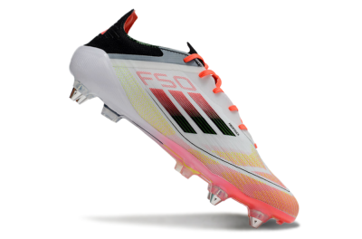 Adidas F50 Elite SG Low-Tops Football Boots - White/Red/Yellow/Black
