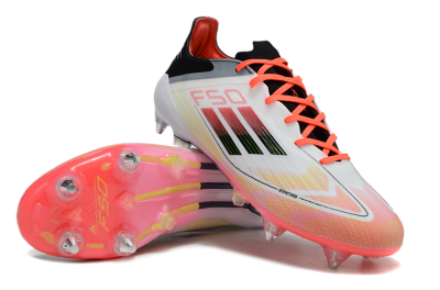 Adidas F50 Elite SG Low-Tops Football Boots - White/Red/Yellow/Black