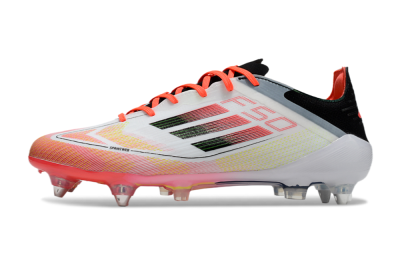 Adidas F50 Elite SG Low-Tops Football Boots - White/Red/Yellow/Black