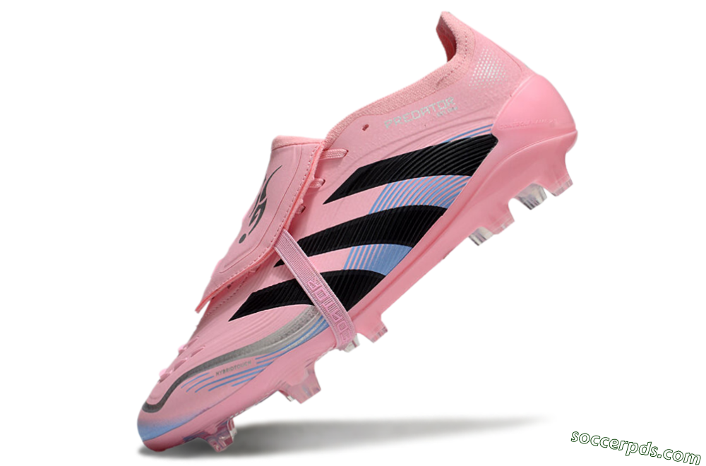 Adidas Predator Elite 25 Foldover Tongue FG Low-Tops Football Boots - Pink/Black/Blue 5
