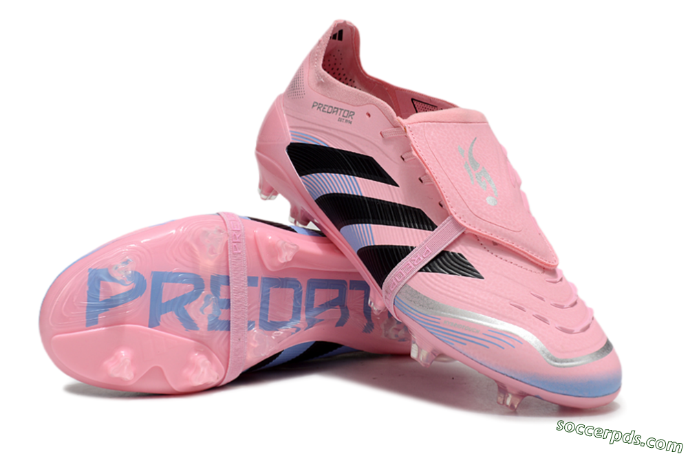Adidas Predator Elite 25 Foldover Tongue FG Low-Tops Football Boots - Pink/Black/Blue 3