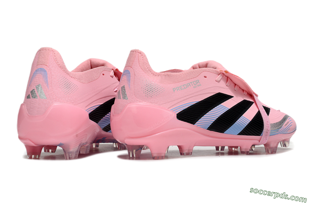 Adidas Predator Elite 25 Foldover Tongue FG Low-Tops Football Boots - Pink/Black/Blue 6