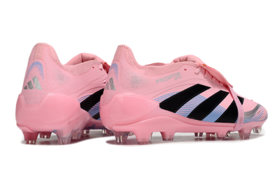 Adidas Predator Elite 25 Foldover Tongue FG Low-Tops Football Boots - Pink/Black/Blue