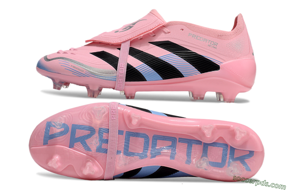 Adidas Predator Elite 25 Foldover Tongue FG Low-Tops Football Boots - Pink/Black/Blue 0