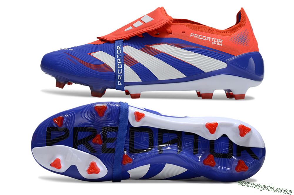 Adidas Predator Elite 25 Foldover Tongue FG Low-Tops Football Boots - Blue/White/Red 0