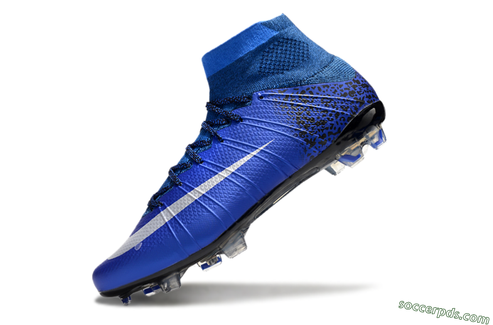 Nike Mercurial Superfly 4 CR7 FG High-Tops Football Boots - Blue/White/Black 5
