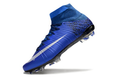 Nike Mercurial Superfly 4 CR7 FG High-Tops Football Boots - Blue/White/Black