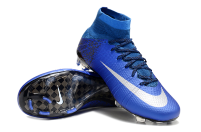 Nike Mercurial Superfly 4 CR7 FG High-Tops Football Boots - Blue/White/Black