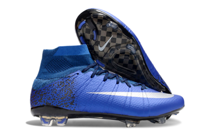 Nike Mercurial Superfly 4 CR7 FG High-Tops Football Boots - Blue/White/Black