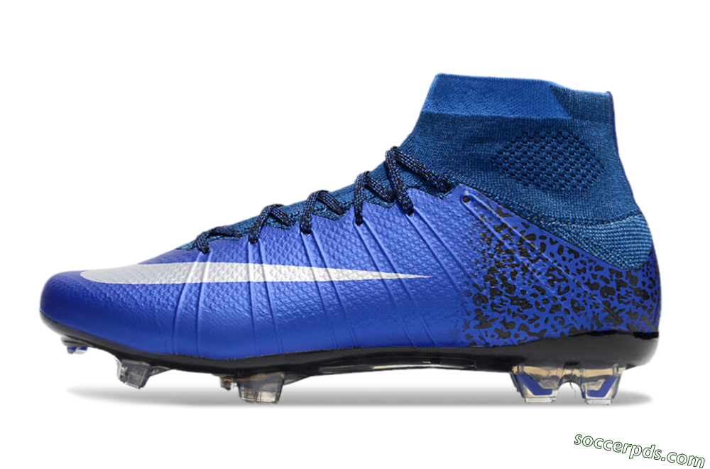 Nike Mercurial Superfly 4 CR7 FG High-Tops Football Boots - Blue/White/Black 2