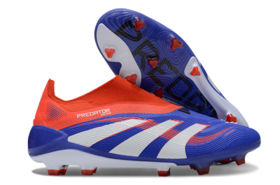 Adidas Predator 25 Elite Laceless FG Low-Tops Football Boots - Blue/White/Red
