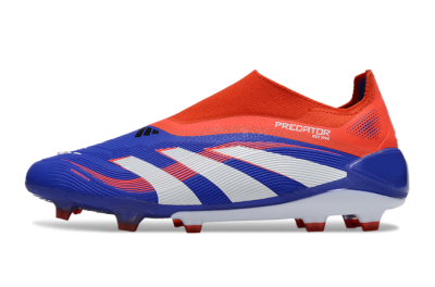 Adidas Predator 25 Elite Laceless FG Low-Tops Football Boots - Blue/White/Red