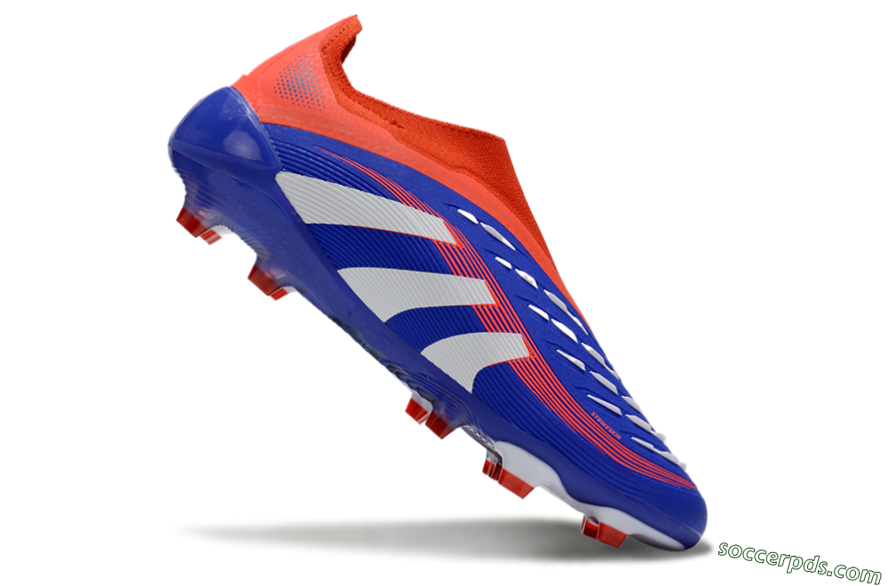Adidas Predator 25 Elite Laceless FG Low-Tops Football Boots - Blue/White/Red 4