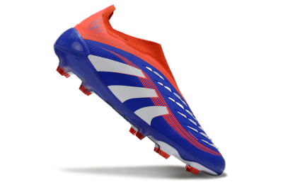 Adidas Predator 25 Elite Laceless FG Low-Tops Football Boots - Blue/White/Red