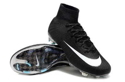 Nike Mercurial Superfly 4 CR7 FG High-Tops Football Boots - Black/White/Blue