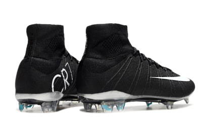 Nike Mercurial Superfly 4 CR7 FG High-Tops Football Boots - Black/White/Blue