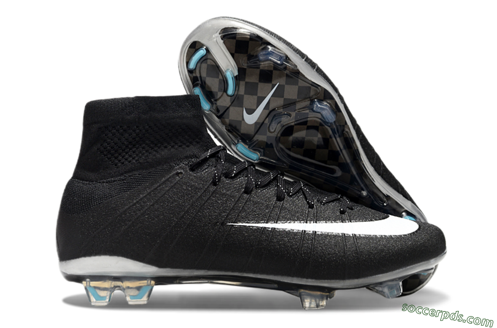 Nike Mercurial Superfly 4 CR7 FG High-Tops Football Boots - Black/White/Blue 1