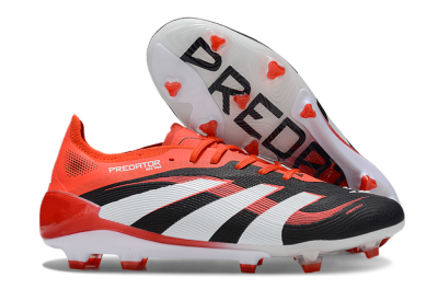 Adidas Predator 25 Elite FG Low-Tops Football Boots - Black/White/Red