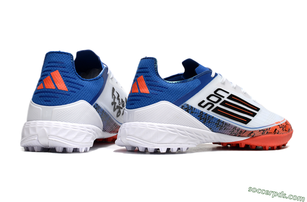 Adidas F50 Elite TF Low-Tops Football Shoes - White/Black/Blue/Red 6