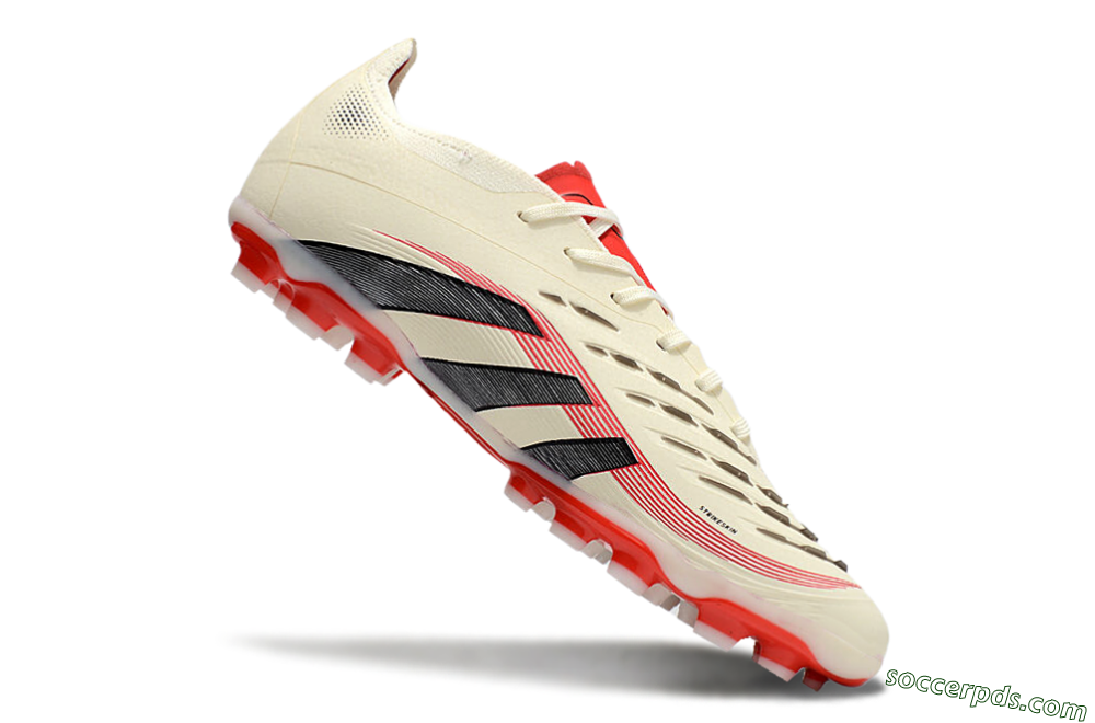 Adidas Predator 25+ Elite AG Low-Tops Football Boots - Beige/Red/Black 4