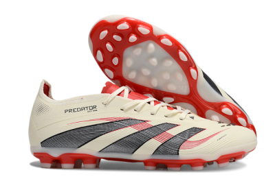 Adidas Predator 25+ Elite AG Low-Tops Football Boots - Beige/Red/Black