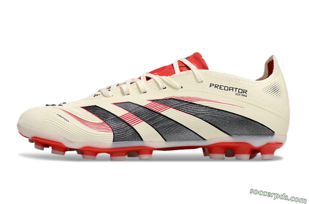 Adidas Predator 25+ Elite AG Low-Tops Football Boots - Beige/Red/Black 2
