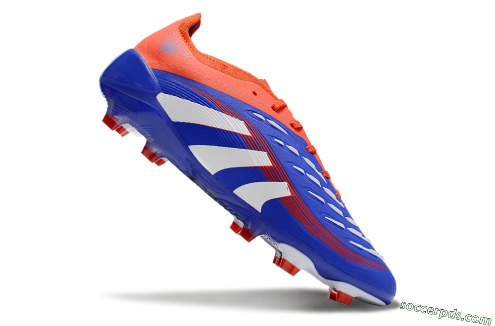 Adidas Predator 25 Elite FG Low-Tops Football Boots - Blue/White/Red 4