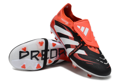 Adidas Predator Elite 25 Foldover Tongue FG Low-Tops Football Boots - Black/White/Red