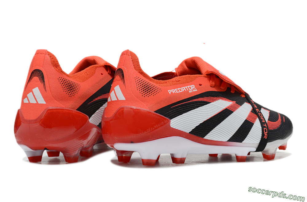 Adidas Predator Elite 25 Foldover Tongue FG Low-Tops Football Boots - Black/White/Red 6