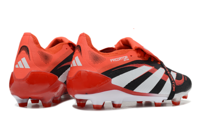 Adidas Predator Elite 25 Foldover Tongue FG Low-Tops Football Boots - Black/White/Red