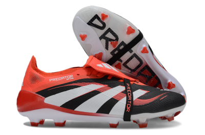Adidas Predator Elite 25 Foldover Tongue FG Low-Tops Football Boots - Black/White/Red