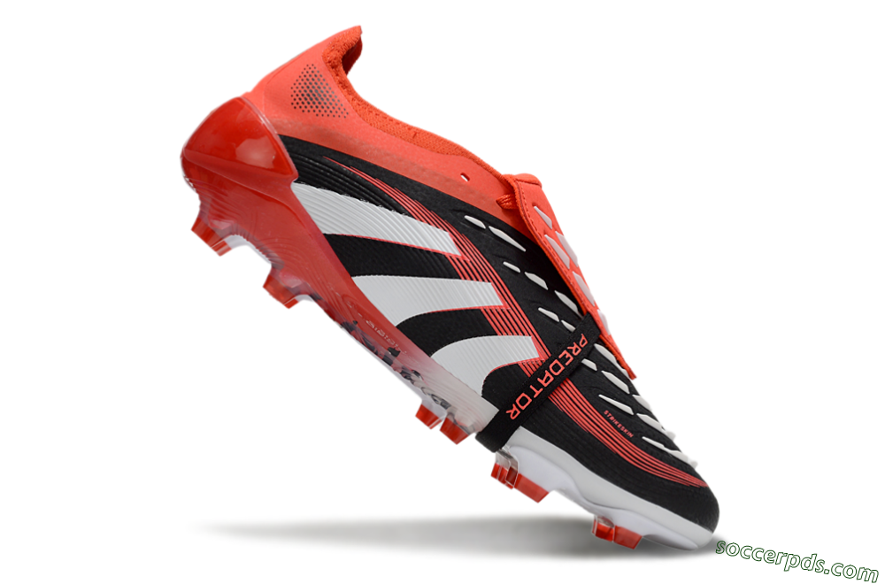 Adidas Predator Elite 25 Foldover Tongue FG Low-Tops Football Boots - Black/White/Red 4
