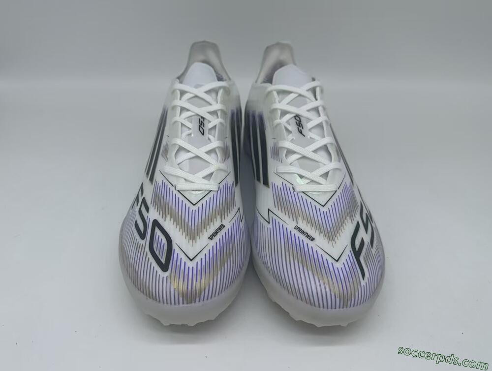 Adidas F50 Pro TF Low-Tops Football Shoes - White/Black/Yellow