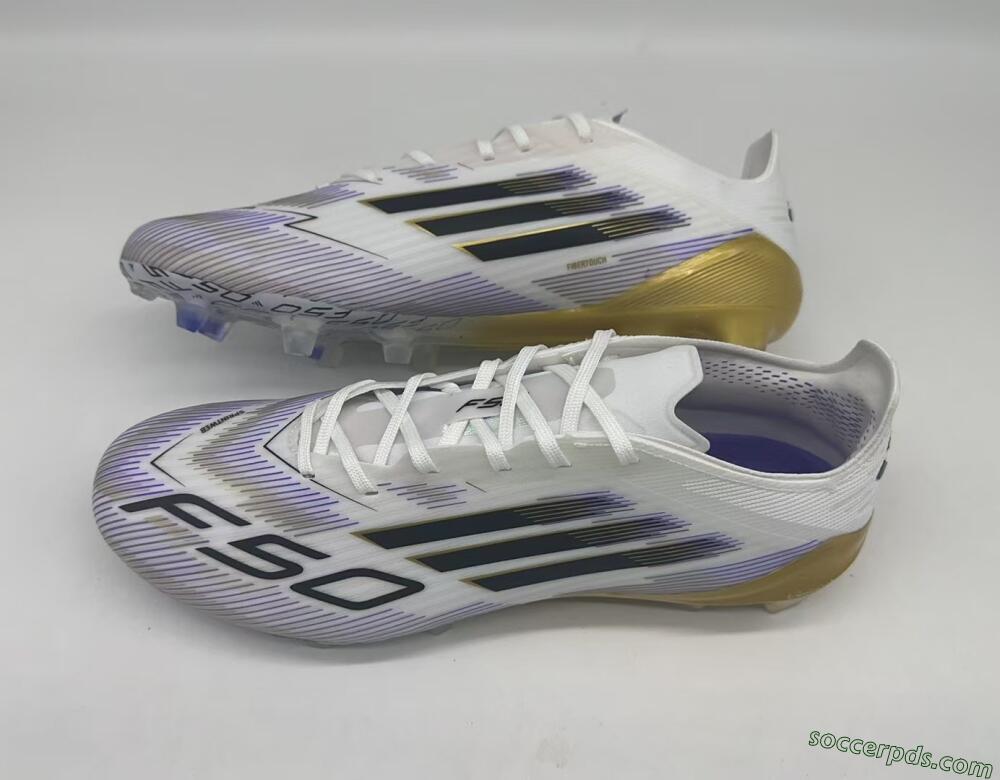 Adidas F50 Elite FG Low-Tops Football Boots - White/Black/Yellow