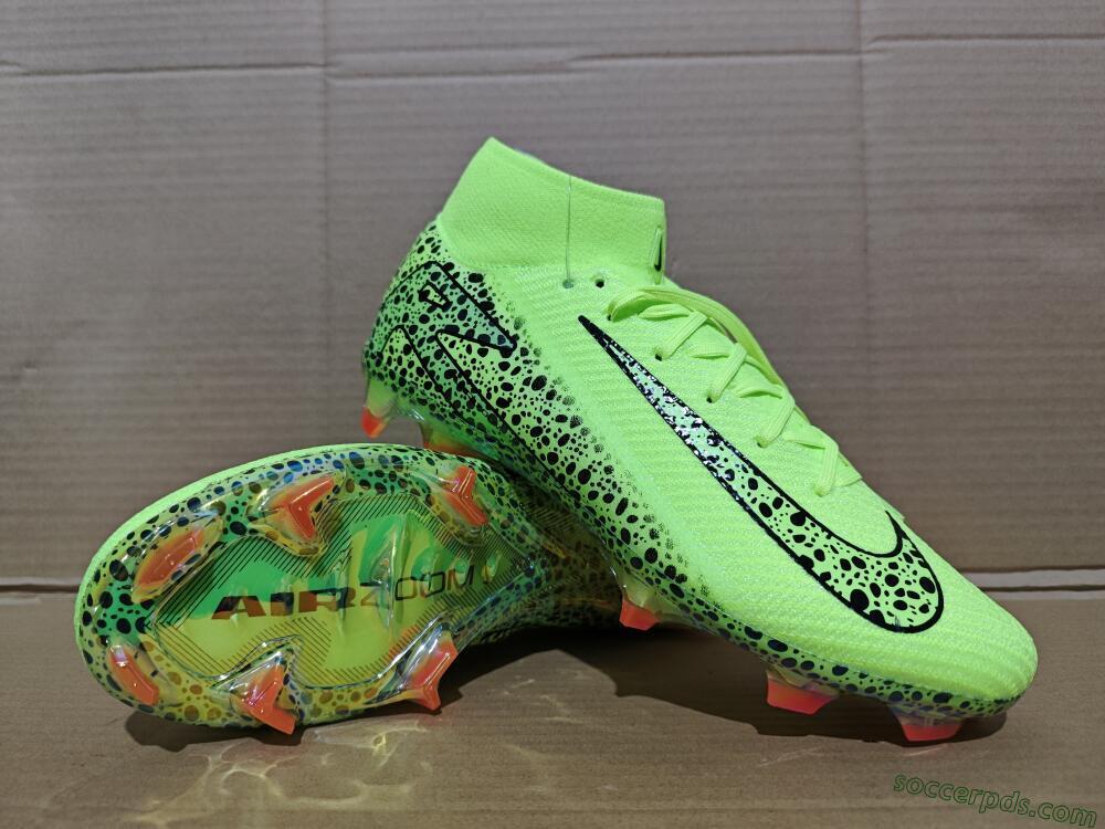 Nike Air Zoom Mercurial Superfly 10 Elite FG High-Tops Football Boots - Yellow/Black/Leopard