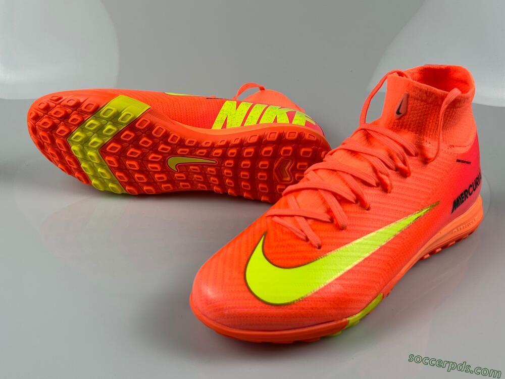 Nike Air Zoom Mercurial Superfly 10 Elite TF High-Tops Football Shoes - Red/Yellow/White