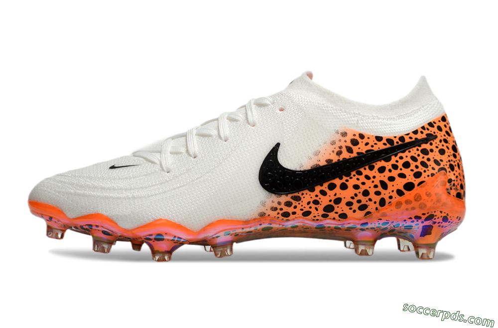 Nike Phantom Luna Elite AG Low-Tops Football Boots - White/Orange/Black 2