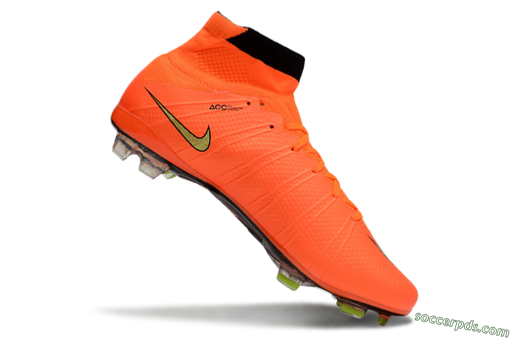 Nike Mercurial Superfly 4 CR7 FG High-Tops Football Boots - Orange/Yellow/Black 4