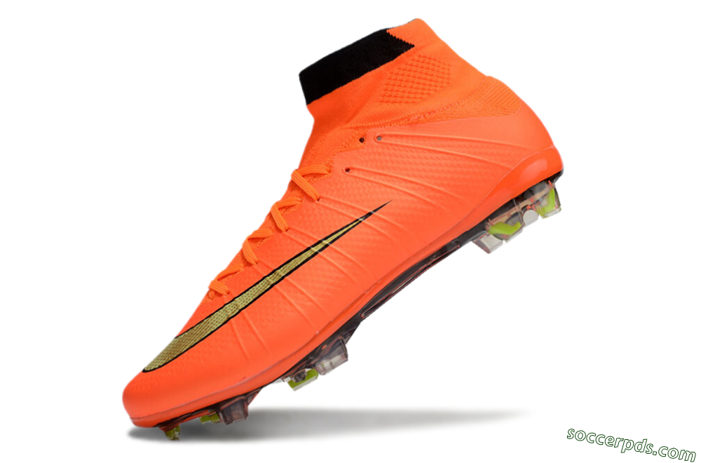 Nike Mercurial Superfly 4 CR7 FG High-Tops Football Boots - Orange/Yellow/Black 5