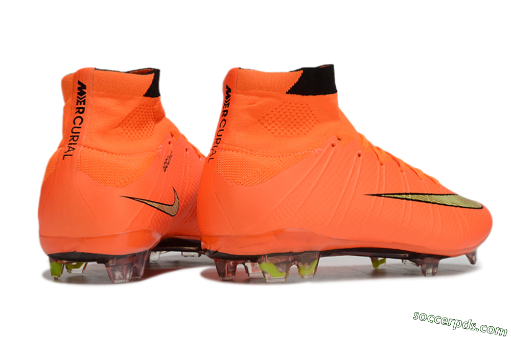 Nike Mercurial Superfly 4 CR7 FG High-Tops Football Boots - Orange/Yellow/Black 6