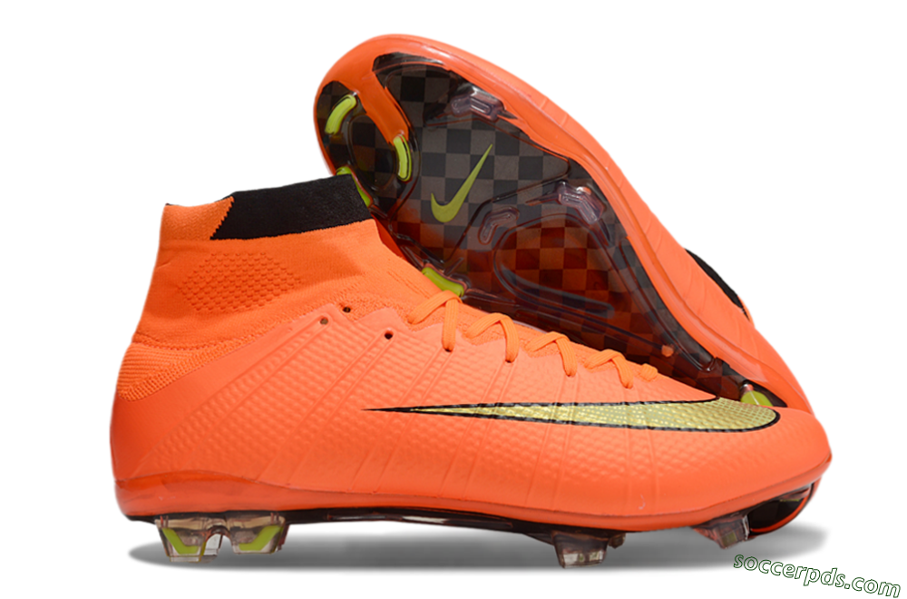 Nike Mercurial Superfly 4 CR7 FG High-Tops Football Boots - Orange/Yellow/Black 1
