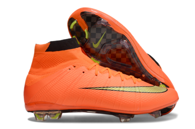 Nike Mercurial Superfly 4 CR7 FG High-Tops Football Boots - Orange/Yellow/Black