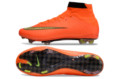 Nike Mercurial Superfly 4 CR7 FG High-Tops Football Boots - Orange/Yellow/Black