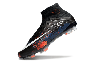 Nike Mercurial Superfly 4 CR7 FG High-Tops Football Boots - Black/White/Red