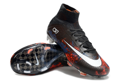 Nike Mercurial Superfly 4 CR7 FG High-Tops Football Boots - Black/White/Red