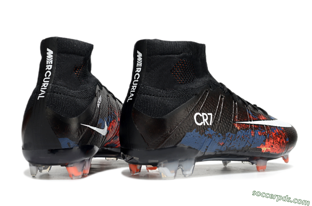 Nike Mercurial Superfly 4 CR7 FG High-Tops Football Boots - Black/White/Red 6