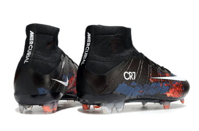 Nike Mercurial Superfly 4 CR7 FG High-Tops Football Boots - Black/White/Red
