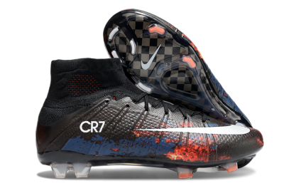 Nike Mercurial Superfly 4 CR7 FG High-Tops Football Boots - Black/White/Red