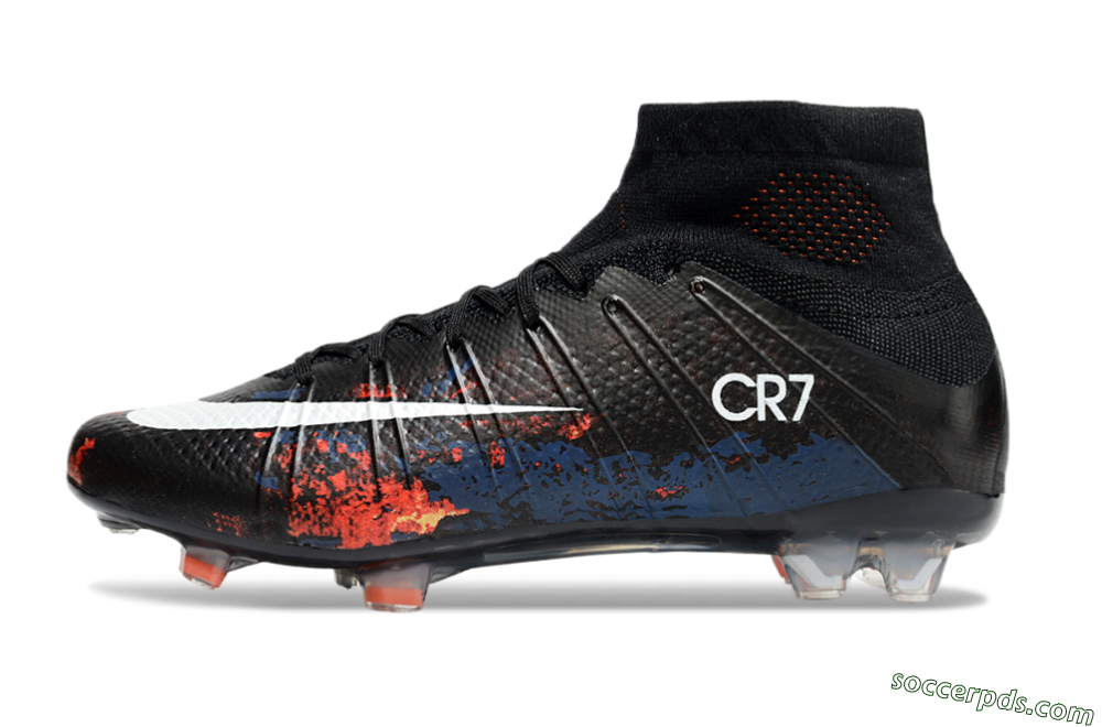 Nike Mercurial Superfly 4 CR7 FG High-Tops Football Boots - Black/White/Red 2