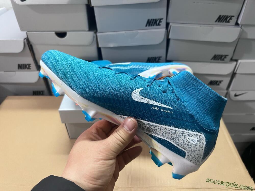 Nike Air Zoom Mercurial Superfly 10 Elite FG High-Tops Football Boots - Blue/White/Gold